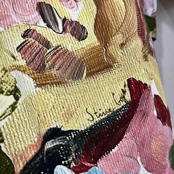 Stine Goya Abstract Print Structured Sleeve Mini Dress Size Small - Picture 6 of 14